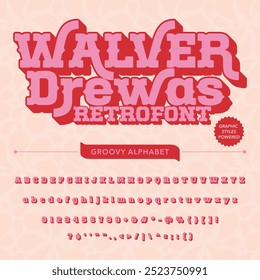 Walver Drewas Retro Vintage Display bold Font alphabet