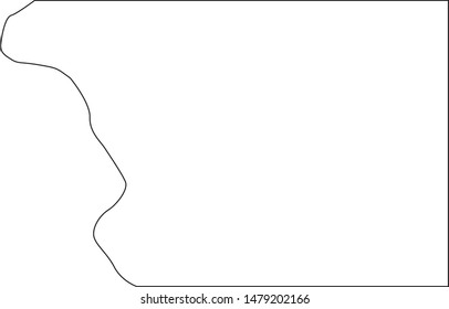 Walworth County map in the state of south dakota