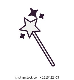 wand fairytale object isolated icon vector illustration design