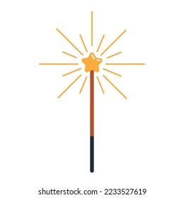 wand with golden star icon