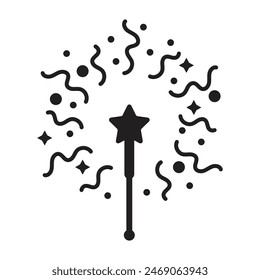 Wand icon design template illustration isolated