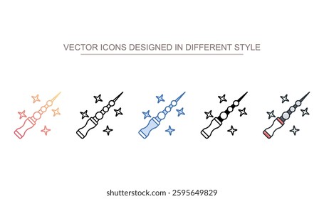 Wand icon design with white background stock illustration