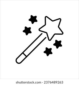 Wand icon isolate white background vector stock illustration