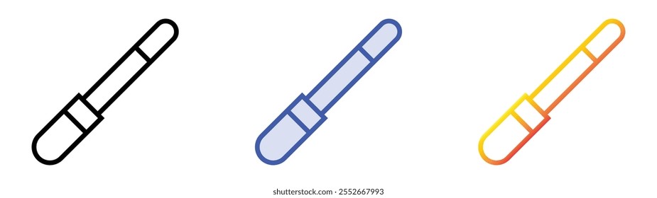 wand icon. Linear, Blue Fill and Gradient Style Design Isolated On White Background