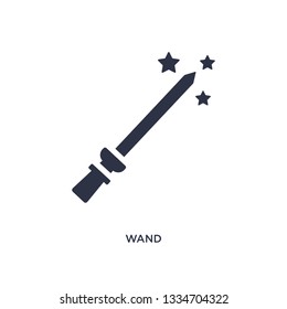 wand icon. Simple element illustration from magic concept. wand editable symbol design on white background. Can be use for web and mobile.