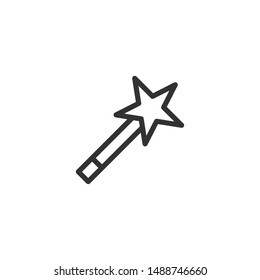 Wand  - Line Vector Icon