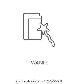 Wand linear icon. Wand concept stroke symbol design. Thin graphic elements vector illustration, outline pattern on a white background, eps 10.