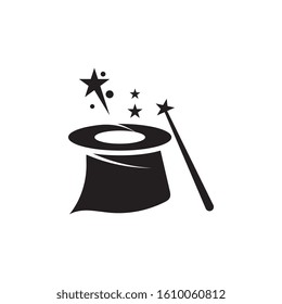 Wand Magic hat Creative icon vector template