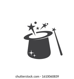 Wand Magic Hat Creative Icon Vector Template