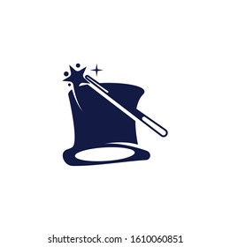 Wand Magic hat Creative icon vector template
