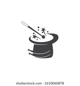 Wand Magic hat Creative icon vector template