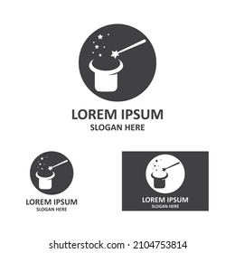 Wand Magic hat Creative icon vector 