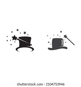 Wand Magic hat Creative icon vector 