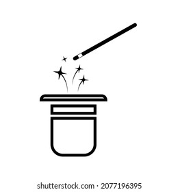 Wand Magic hat icon design isolated on white background
