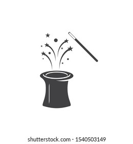 Wand Magic hat icon vector template