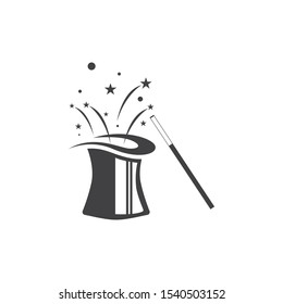 Wand Magic hat icon vector template