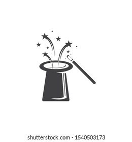 Wand Magic hat icon vector template