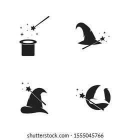 Wand Magic hat icon vector template