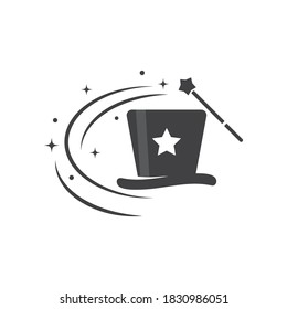 Wand Magic hat icon vector template