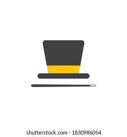 Wand Magic hat icon vector template