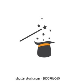 Wand Magic hat icon vector template