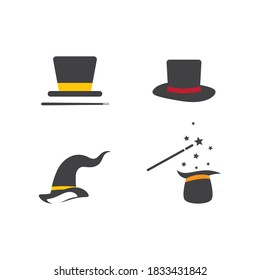 Wand Magic hat icon vector template