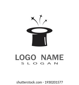 Wand magic hat Logo Template vector symbol design