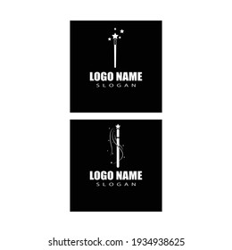 Wand magic hat Logo Template vector symbol design