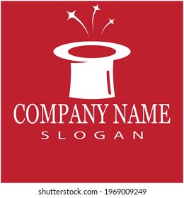Wand magic hat Logo Template vector symbol design