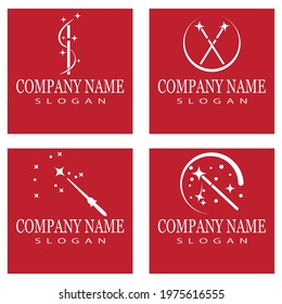 Wand magic hat Logo Template vector symbol design