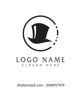 Wand magic hat Logo Template vector symbol design