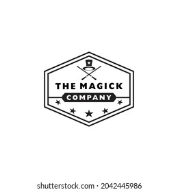 Wand magic hat Logo Template vector symbol design