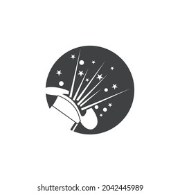 Wand magic hat Logo Template vector symbol design