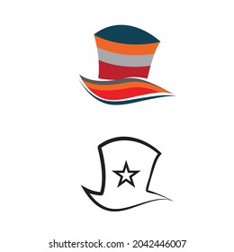 Wand magic hat Logo Template vector symbol design