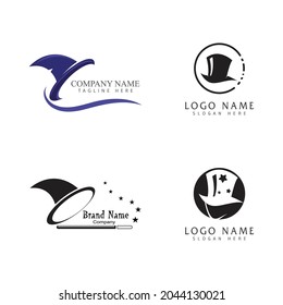 Wand magic hat Logo Template vector symbol design