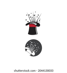 Wand magic hat Logo Template vector symbol design