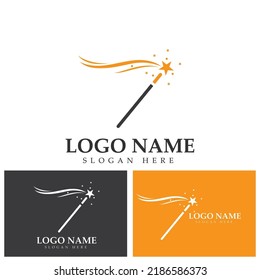 Wand magic hat Logo Template vector symbol design