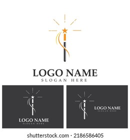 Wand magic hat Logo Template vector symbol design