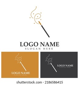 Wand magic hat Logo Template vector symbol design