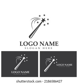 Wand magic hat Logo Template vector symbol design