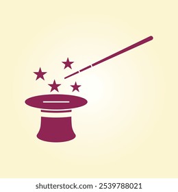 Wand magic hat trendy artwork gorgeous abstract vector illustration colorful practical design.eps