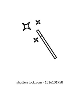 wand, magic icon. Element of magic for mobile concept and web apps icon. Thin line icon for website design and development