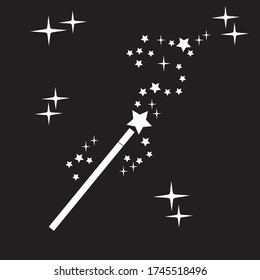 wand magic illustration icon logo vector