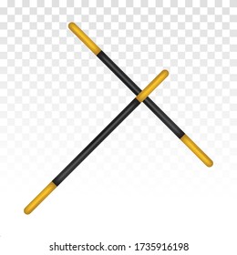 Wand / magic wand - magician costume flat icons for apps and websites