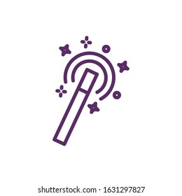 wand magic sorcery isolated icon vector illustration design