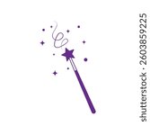 Wand Magic stick icon design template