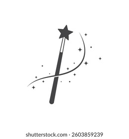 Wand Magic stick icon design template