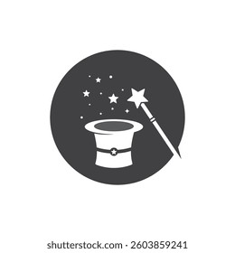 Wand Magic stick icon design template