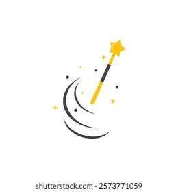 Wand Magic stick icon illustration vector template