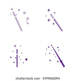 Wand Magic Stick Icon Vector Template